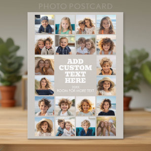 20 Foto Collage - Taupe en Tekst Briefkaart