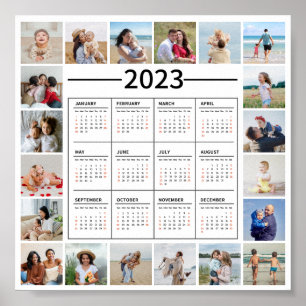 20 Foto Collage US 2023 Yarly Calendar Poster