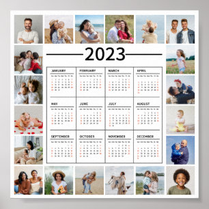 20 Foto Collage US 2023 Yarly Calendar Poster