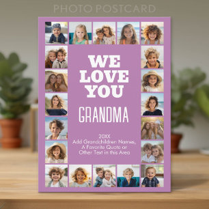 20 Foto Collage - We houden van je oma Briefkaart