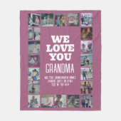 20 Foto Collage - We houden van je oma Fleece Deken (Voorkant)