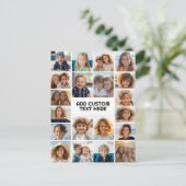 20 Foto Collage - Wit met Zwarte Tekst Briefkaart (Staand voorkant)