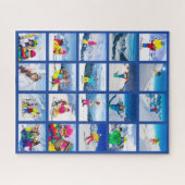 20 Foto Raster Collage Donkerblauw Legpuzzel (Horizontaal)