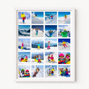 20 Foto Raster Collage Wit Poster