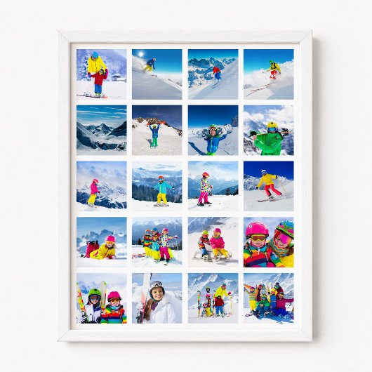 20 Foto Raster Collage Wit Poster