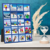 20 Foto-rastercollage Donkerblauw Fotoplaat (Zijkant)
