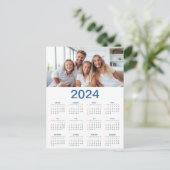 20 Fotocollage 2024 Jaar in een oogopslag Kalender Briefkaart (Staand voorkant)