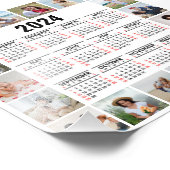 20 Fotocollage 2024 Jaar in een oogopslag Kalender Foto Afdruk (Hoek)