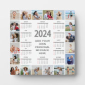 20 Fotocollage 2024 Jaar in een oogopslag Kalender Fotoplaat (Voorkant)