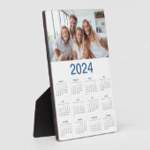 20 Fotocollage 2024 Jaar in een oogopslag Kalender Fotoplaat (Zijkant)