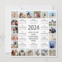 20 Fotocollage 2024 Jaar in een oogopslag Kalender