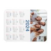 20 Fotocollage 2024 Jaar in een oogopslag Kalender Magneet (Horizontaal)
