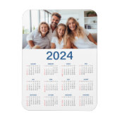 20 Fotocollage 2024 Jaar in een oogopslag Kalender Magneet (Verticaal)
