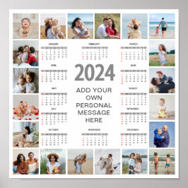 20 Fotocollage 2024 Jaar in een oogopslag Kalender Poster