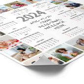 20 Fotocollage 2024 Jaar in een oogopslag Kalender Poster (Hoek)