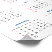 20 Fotocollage 2024 Jaar in een oogopslag Kalender Poster (Hoek)