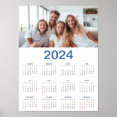 20 Fotocollage 2024 Jaar in een oogopslag Kalender Poster (Voorkant)