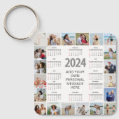20 Fotocollage 2024 Jaar in een oogopslag Kalender Sleutelhanger (Voorkant)