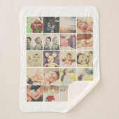 20 Fotocollage gepersonaliseerd Sherpa Deken (Voorkant)