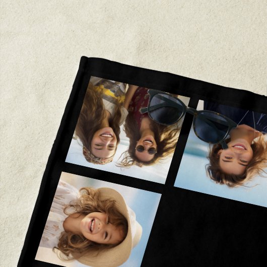 20 Fotocollage Kies uw kleur en voeg jouw naam toe Strandlaken (In situ)