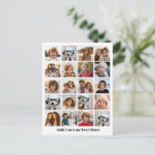 20 Fotocollage - Raster met tekst - wit Briefkaart (Staand voorkant)