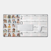 20 Fotocollage US 2024 Jaar in een oogopslag Kalen Bureaumat (Keyboard & Muis)