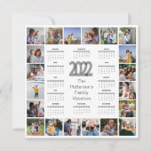 20 Fotocollage Voeg Jouw tekst 2022 Kalender Kaart (Voorkant)