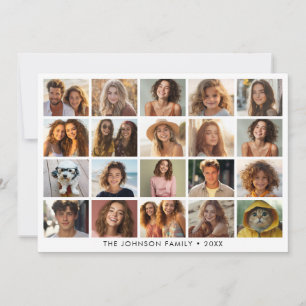 20 Fotocollage Wit met Zwarte Tekst Feestdagenkaart