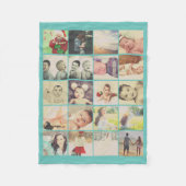 20 foto's collage gepersonaliseerd fleece deken (Voorkant)