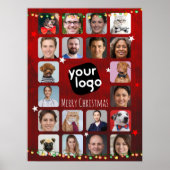 20 Foto's prettig kerstfeest van het team Poster (Voorkant)