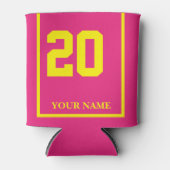 20 Fuchsia Roze Geel Paard Zadeldeken Custom Blikjeskoeler (Voorkant)