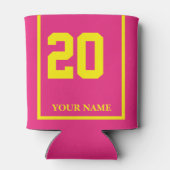 20 Fuchsia Roze Geel Paard Zadeldeken Custom Blikjeskoeler (Achterkant)