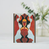 20 gezichten - Tribale dance Briefkaart (Staand voorkant)