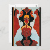 20 gezichten - Tribale dance Briefkaart (Voorkant / Achterkant)