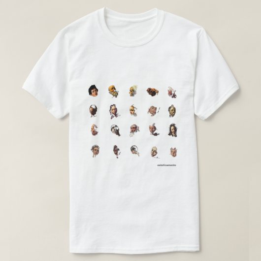 20 gezichten van caravaggio t-shirt (Design voorkant)