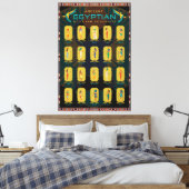 20 goden en goddessen in het oude Egypte Canvas Afdruk (Insitu (Slaapkamer))