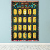 20 goden en goddessen in het oude Egypte Canvas Afdruk (Insitu (Houten vloer))
