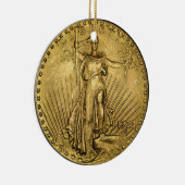 $20 GOLD PIECE KERAMISCH ORNAMENT (Rechts)