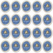 20 Gouden Skep met Honingbijen Honing op 14" Stick Sticker (Voorkant)