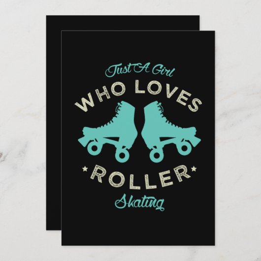 20.Grappig, gewoon een meisje dat van rolschaatsen Save The Date (Voorkant / Achterkant)