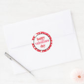 20 Happy Valentines Day Cupcake Toppers Ronde Sticker (Envelop)