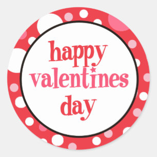 20 Happy Valentines Day Cupcake Toppers Ronde Sticker