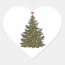 20 hartvormige kerst leuke stickers