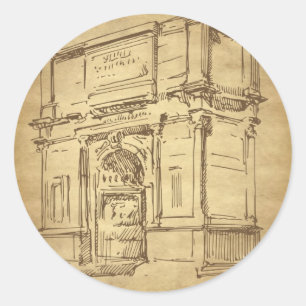 20 Huwelijk in Rome Envelope Seal Ronde Sticker