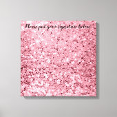 20-inch x20-inch Roos met handtekening Gold Glitte Canvas Afdruk (Voorkant)