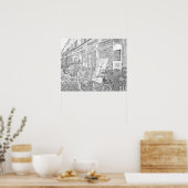 20-inch x26-inch Poster voor kleuring idewalk afe (Keuken)