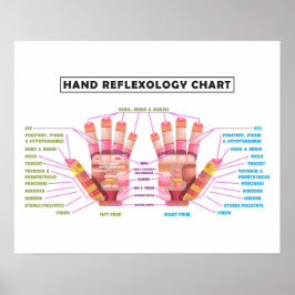 20-inch x 16-inch Hand Reflexology Poster