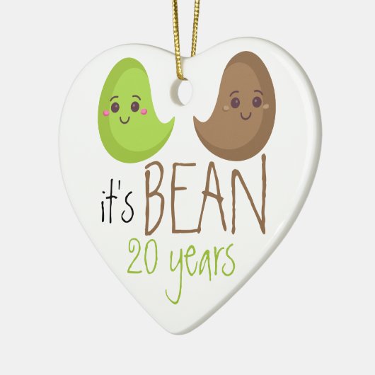 20 jaar 20 jaar grappige bruiloft keramisch ornament (Links)