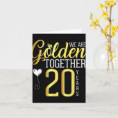 20 jaar 20e Jubileum Shirten voor koppels man Kaart (Gele Bloem)