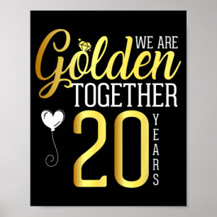 20 jaar 20e Jubileum Shirten voor koppels man Poster
